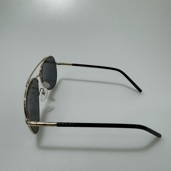 Prada SPR 66X Aviator Sunglasses Gold Grey - Picture 4 of 8